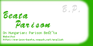 beata parison business card